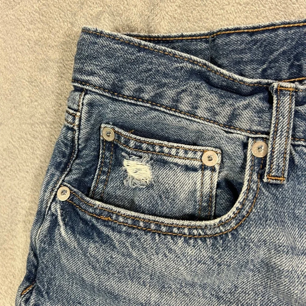 AEROPOSTALE Skater Jeans Womens 6R Blue Distressed Low Rise Wide Leg 90s Casual